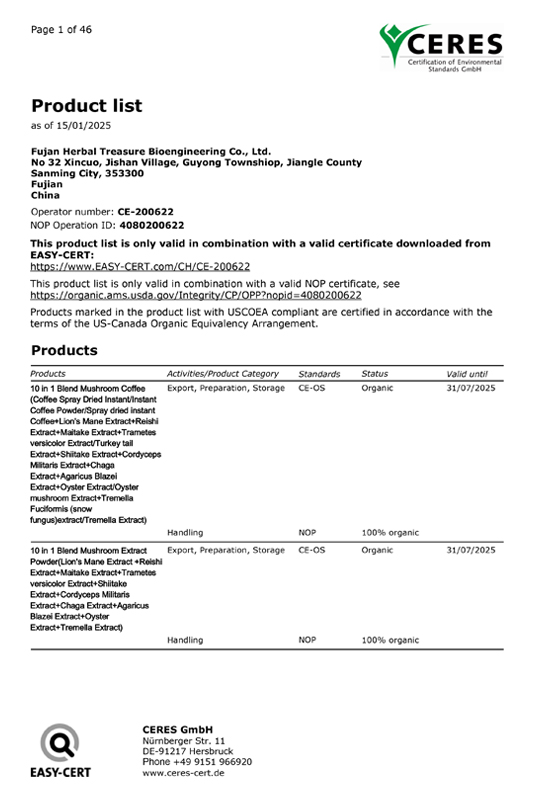 Eu Organic Certification