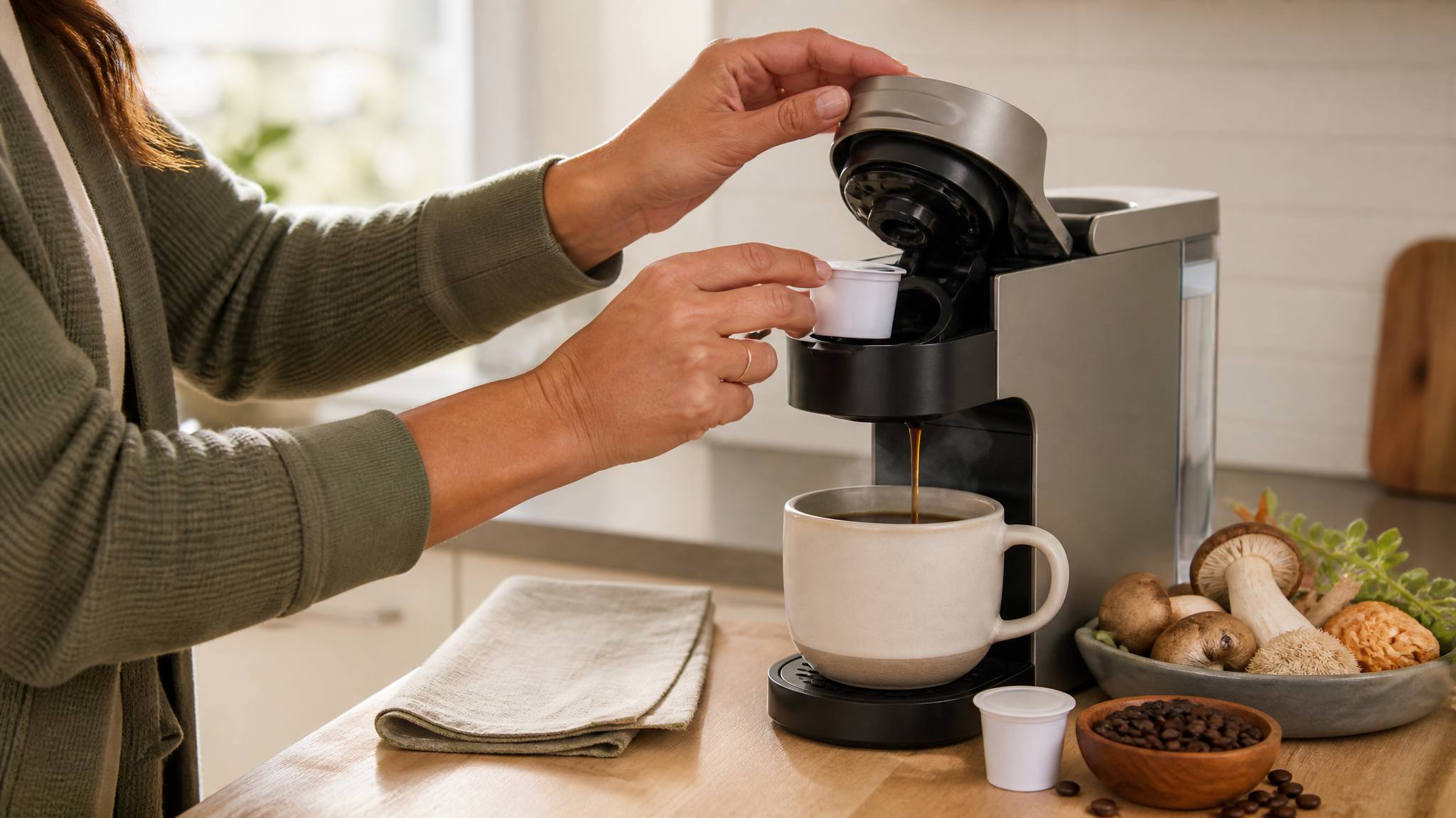 Mushroom Coffee K Pods Consumer Use
