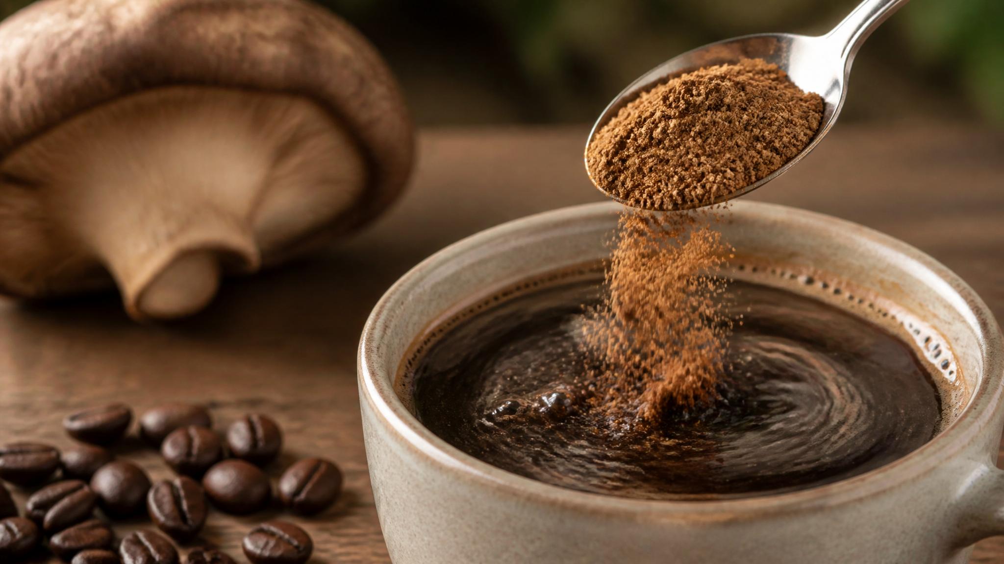 Mushroom Coffee Made in USA Texture Detail