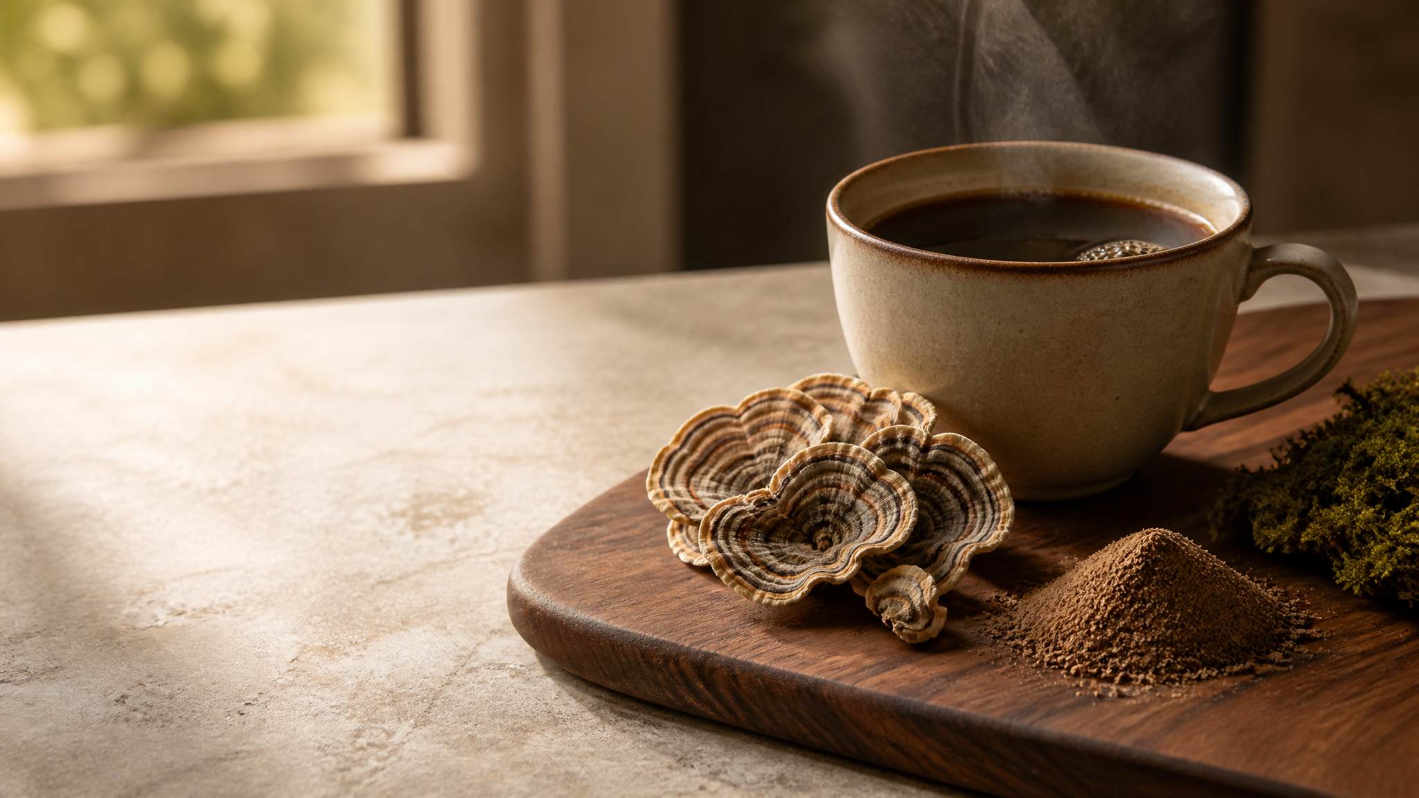 turkey tail mushroom coffee 01 featured