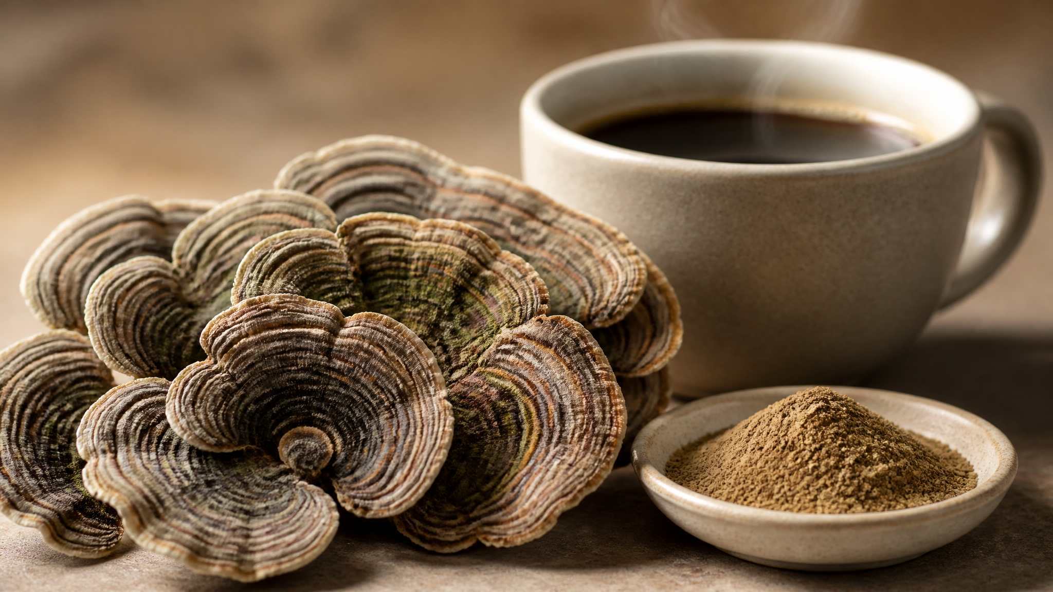 turkey tail mushroom coffee 08 detail
