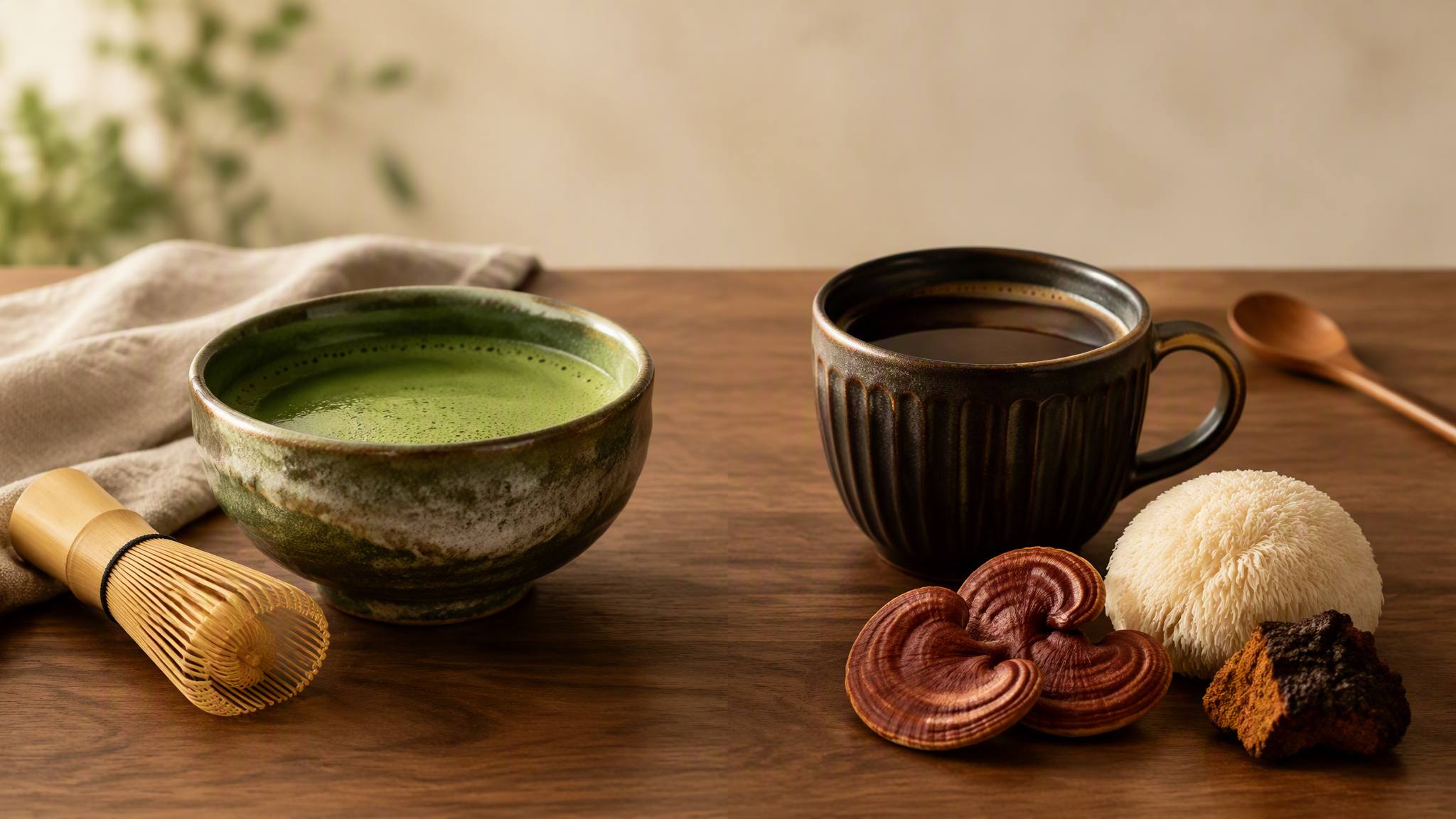 Matcha vs Mushroom Coffee featured image