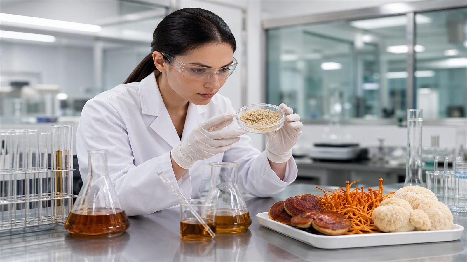 Mushroom Coffee K Cups Quality Control Lab Testing