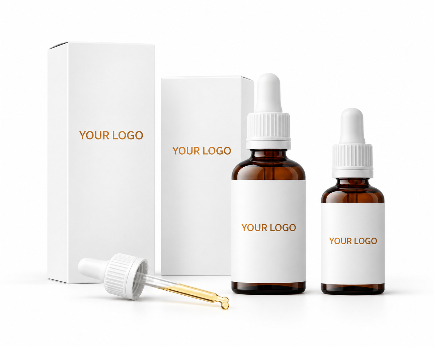 Liquid drops — illustrative product and packaging format